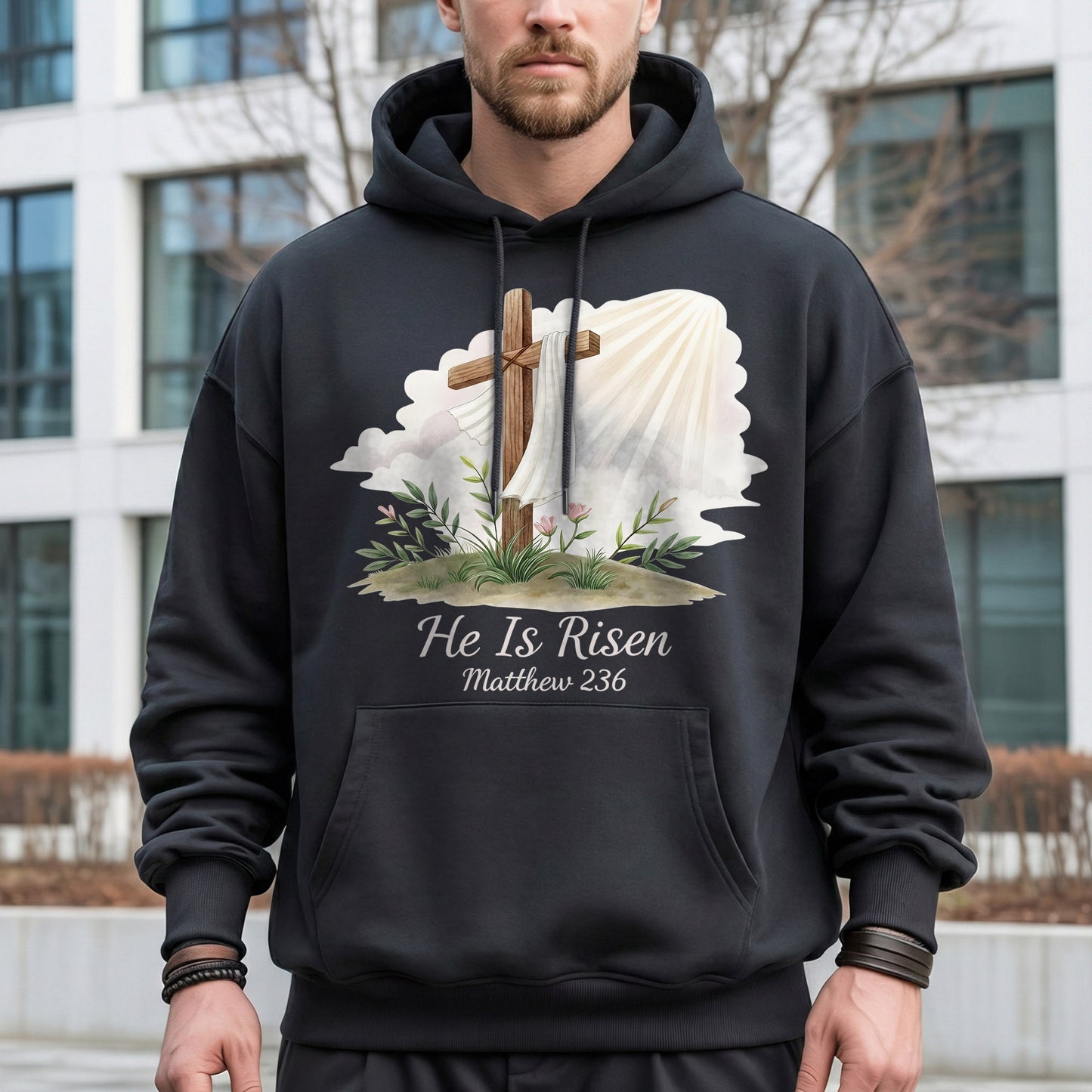 He Is Risen Matthew 28:6 Watercolor – He is Risen – Unisex Tshirt / Hoodie / Sweatshirt