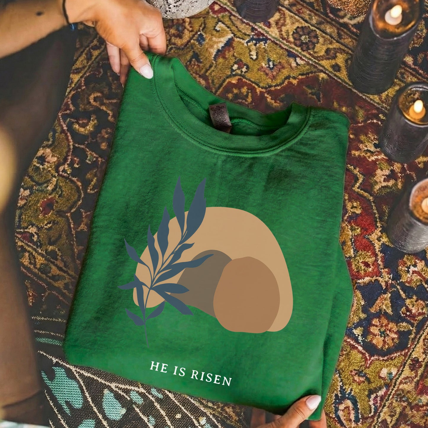 [COMFORT T-SHIRT] Minimalist Easter Resurrection – He is Risen