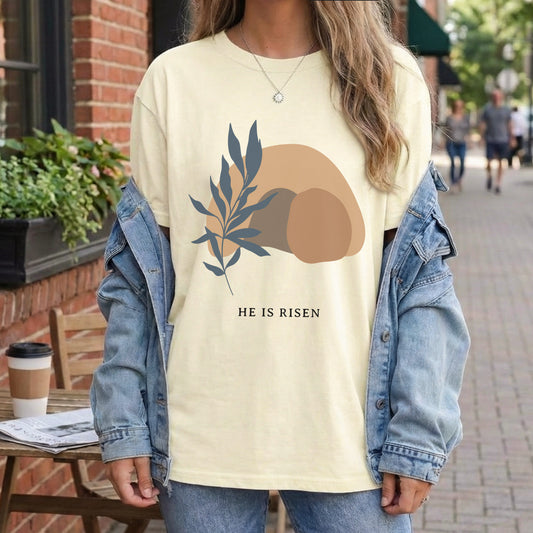 [COMFORT T-SHIRT] Minimalist Easter Resurrection – He is Risen