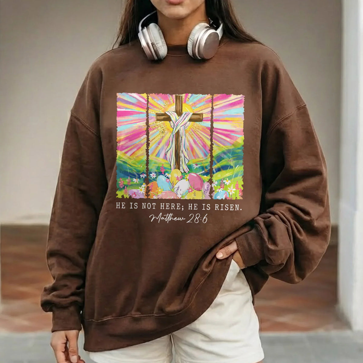 He Is Not Here Matthew 28:6 – He is Risen – Unisex Tshirt / Hoodie / Sweatshirt - Faith Guided Life