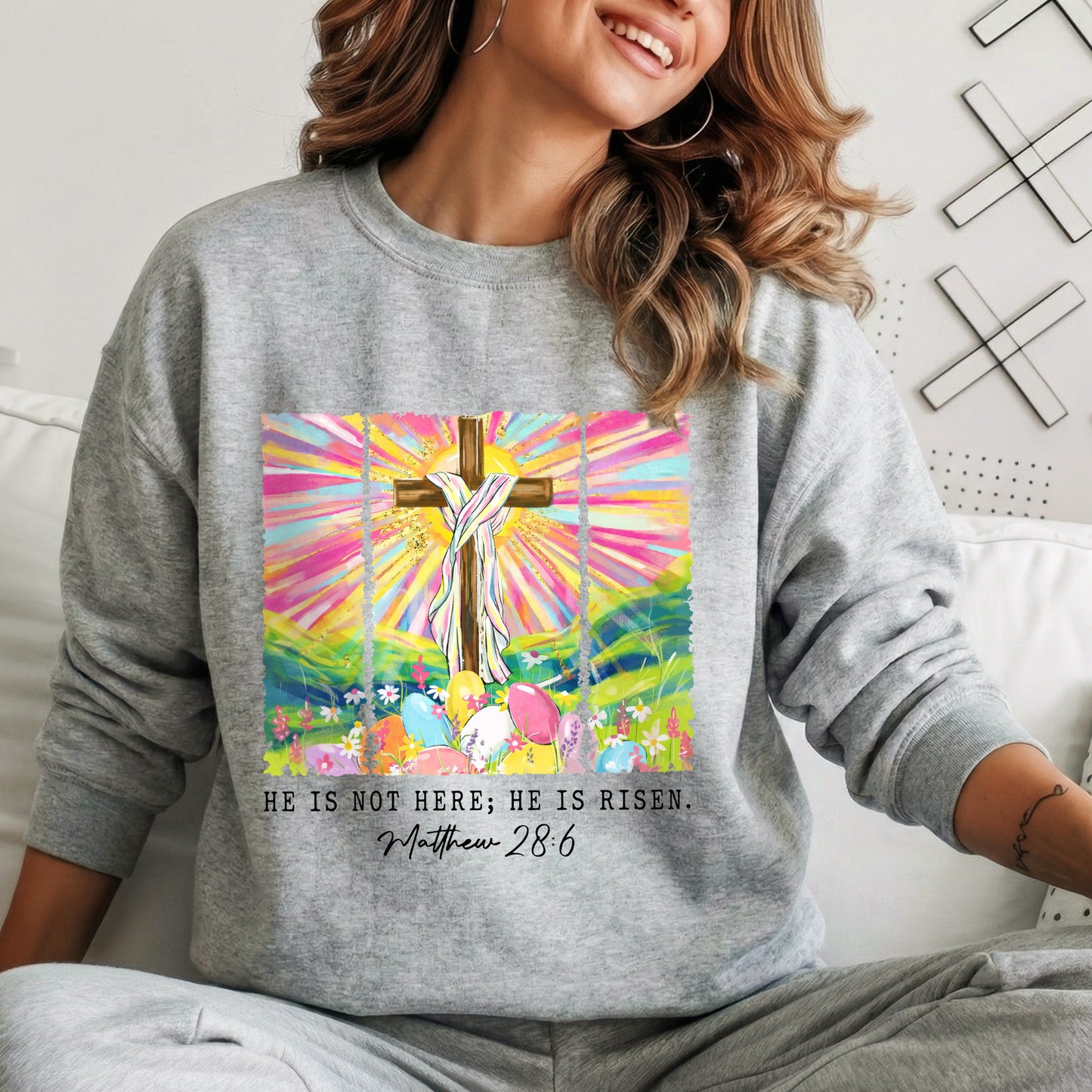 He Is Not Here Matthew 28:6 – He is Risen – Unisex Tshirt / Hoodie / Sweatshirt