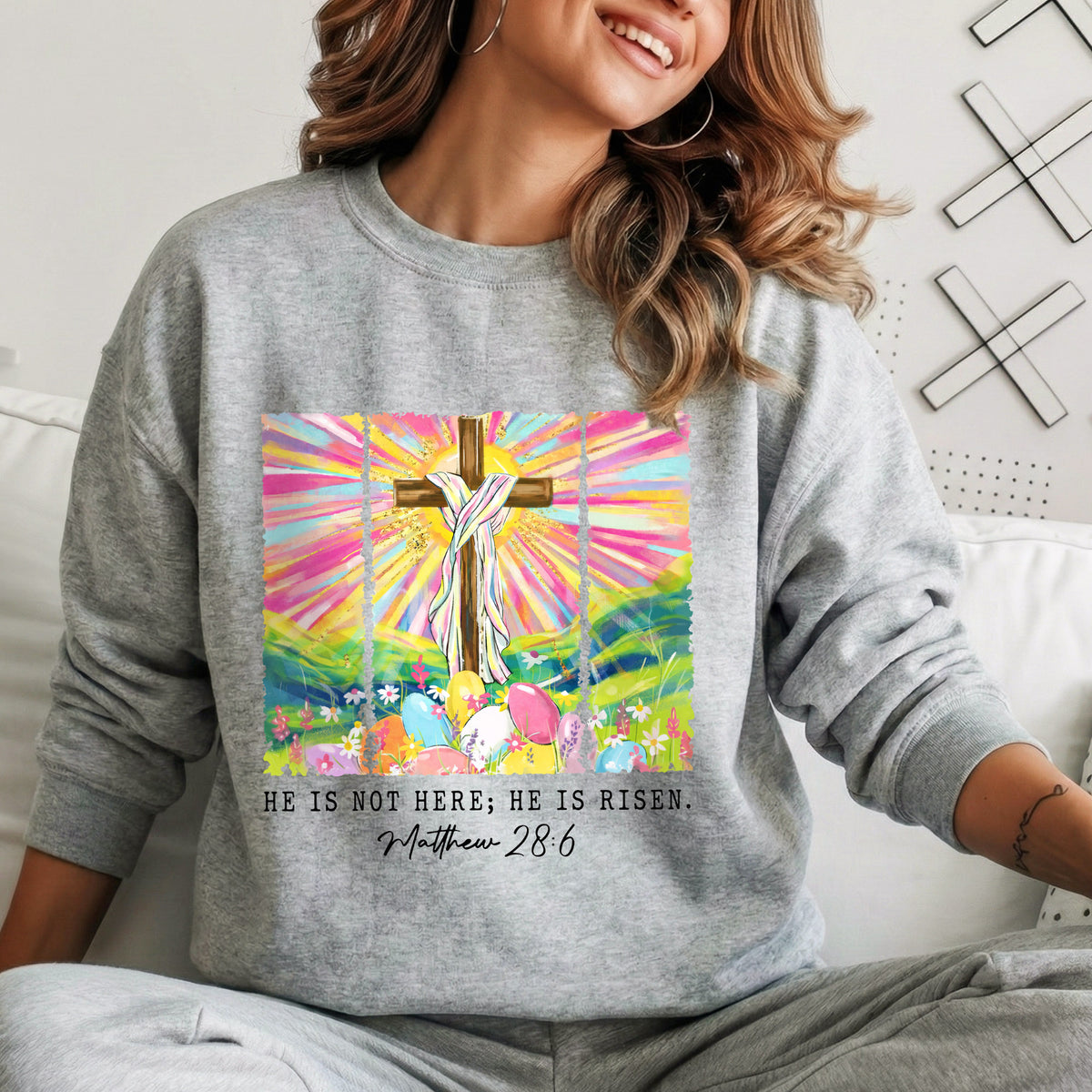 He Is Not Here Matthew 28:6 – He is Risen – Unisex Tshirt / Hoodie / Sweatshirt