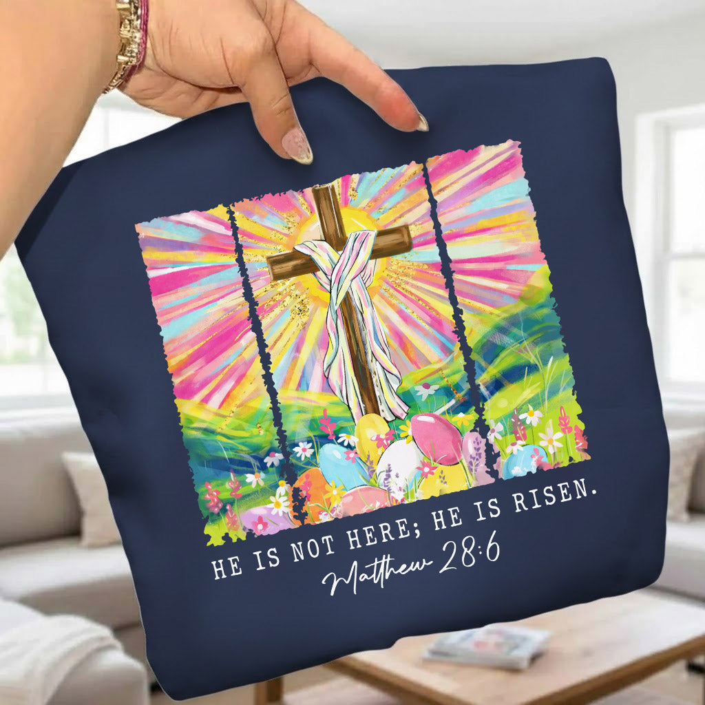 He Is Not Here Matthew 28:6  - V-Neck Christian Shirt