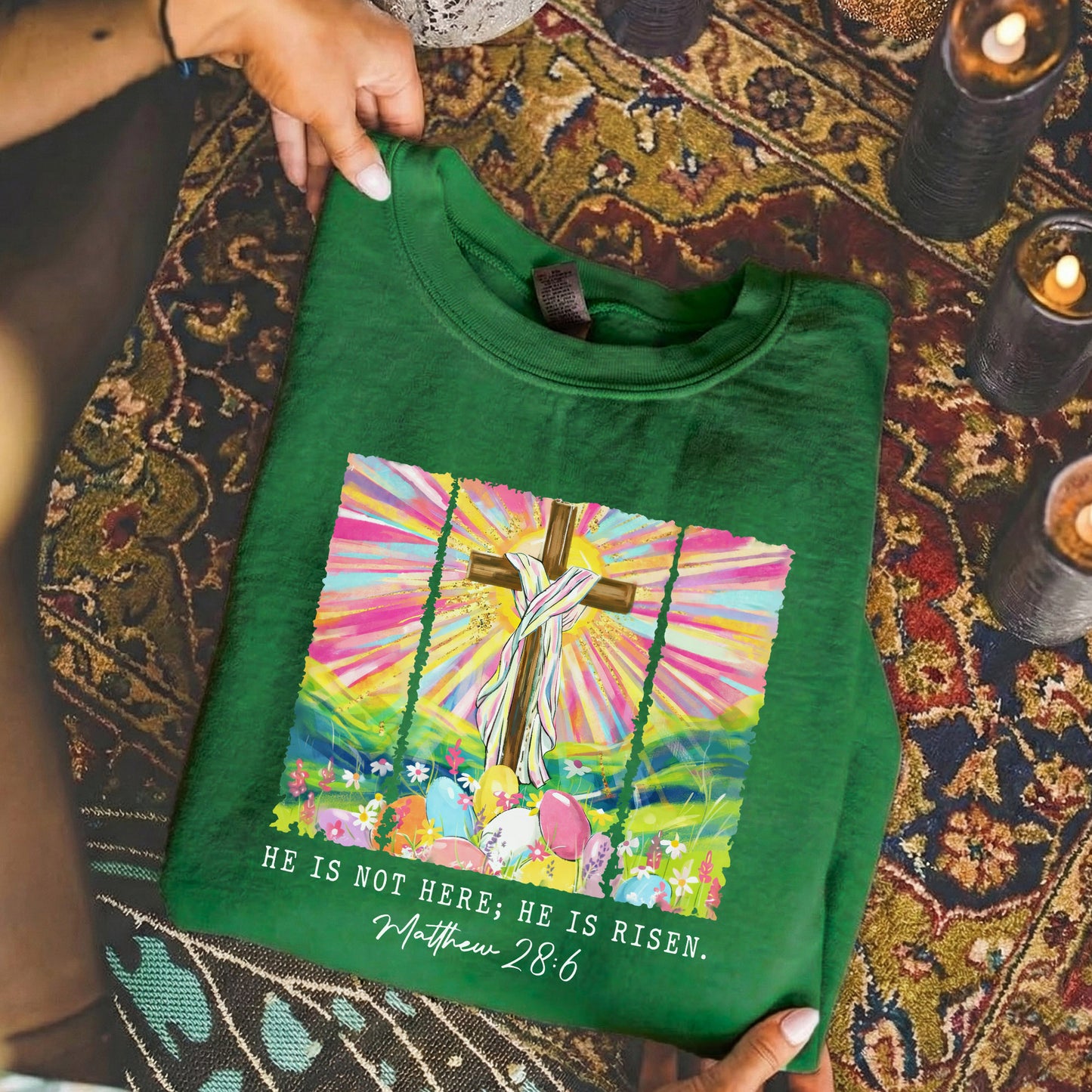 [COMFORT T-SHIRT] He Is Not Here Matthew 28:6 – He is Risen