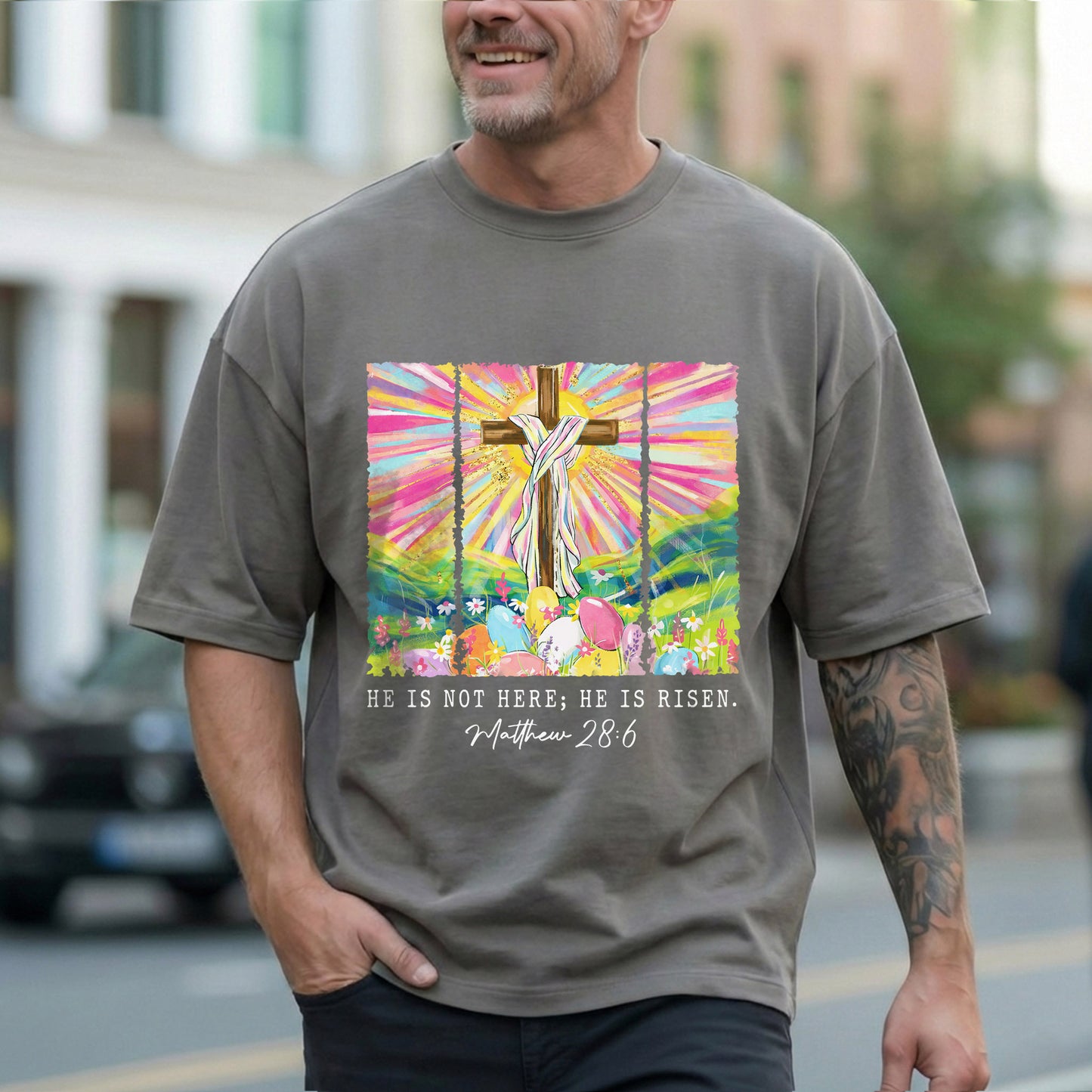 [COMFORT T-SHIRT] He Is Not Here Matthew 28:6 – He is Risen