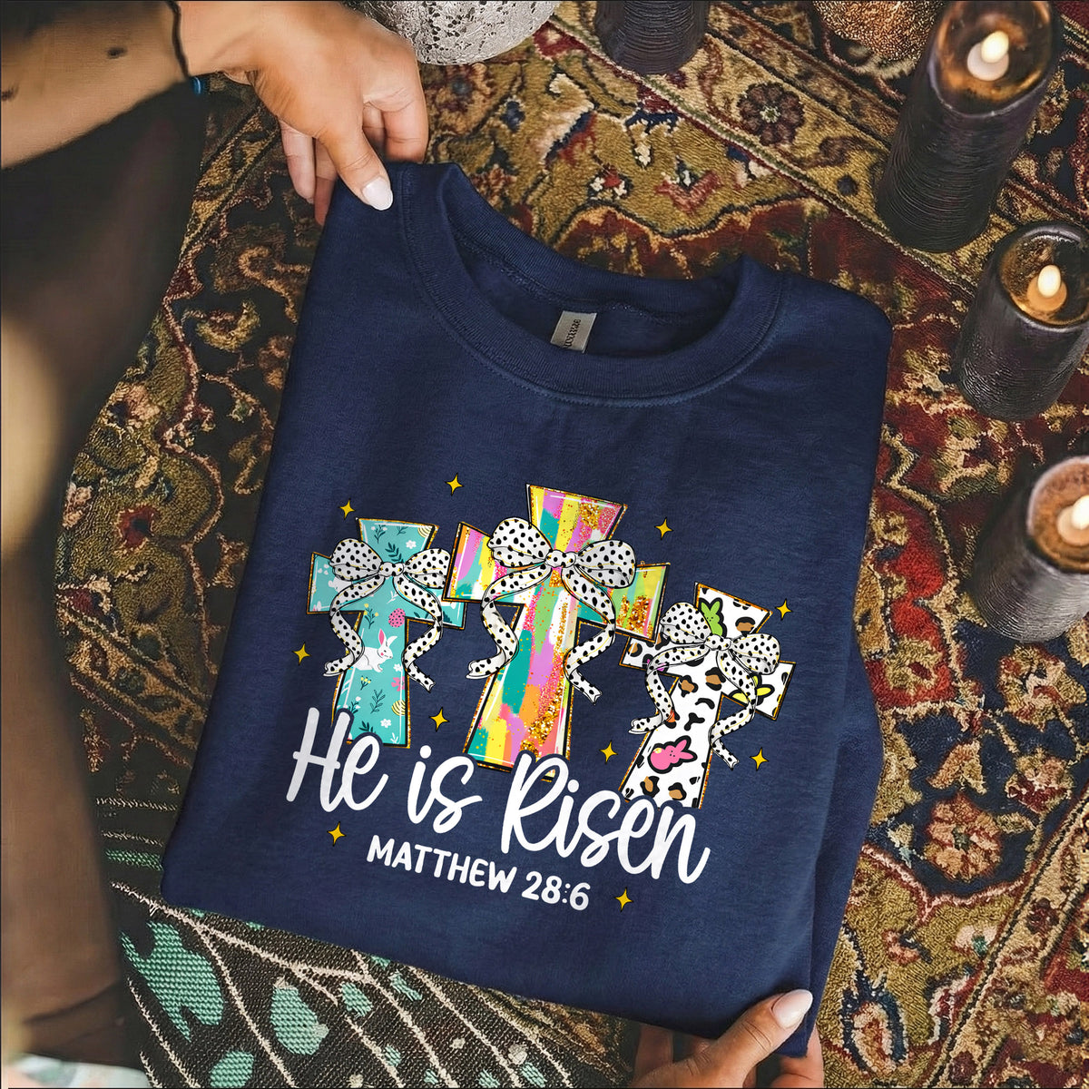 He Is Risen Matthew 28:6 Leopard Print – He is Risen – Unisex Tshirt / Hoodie / Sweatshirt