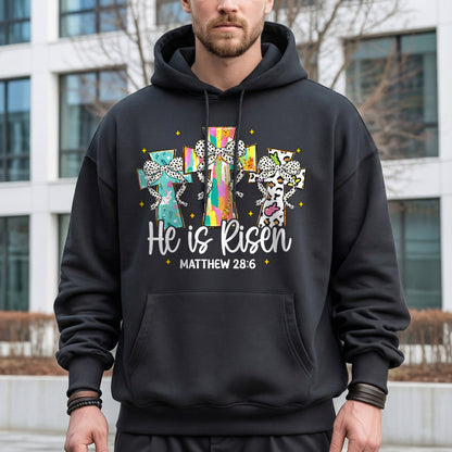 He Is Risen Matthew 28:6 Leopard Print – He is Risen – Unisex Tshirt / Hoodie / Sweatshirt