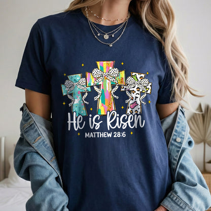 He Is Risen Matthew 28:6 Leopard Print – He is Risen – Unisex Tshirt / Hoodie / Sweatshirt