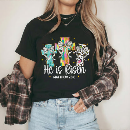 He Is Risen Matthew 28:6 Leopard Print – He is Risen – Unisex Tshirt / Hoodie / Sweatshirt