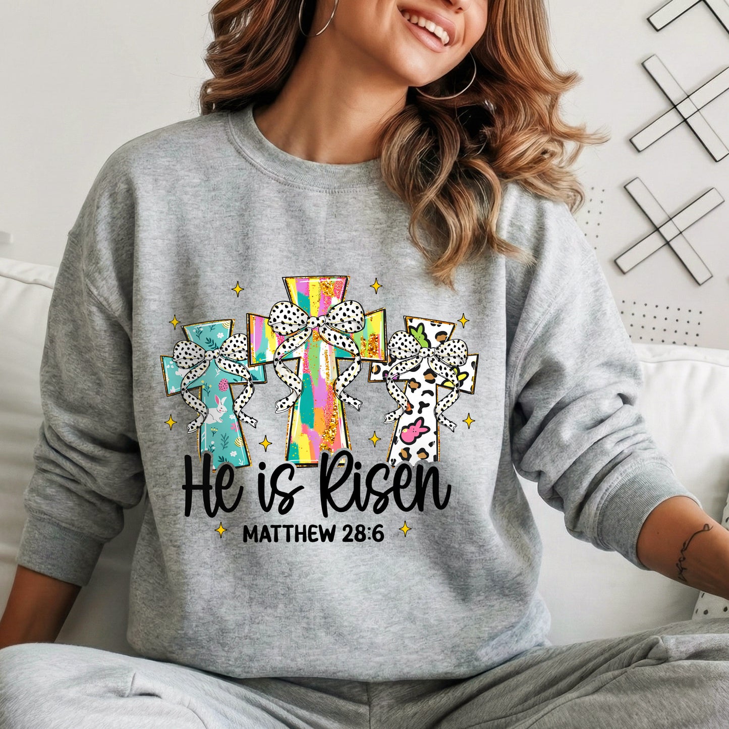 He Is Risen Matthew 28:6 Leopard Print – He is Risen – Unisex Tshirt / Hoodie / Sweatshirt