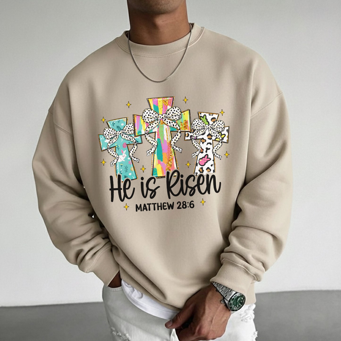 He Is Risen Matthew 28:6 Leopard Print – He is Risen – Unisex Tshirt / Hoodie / Sweatshirt