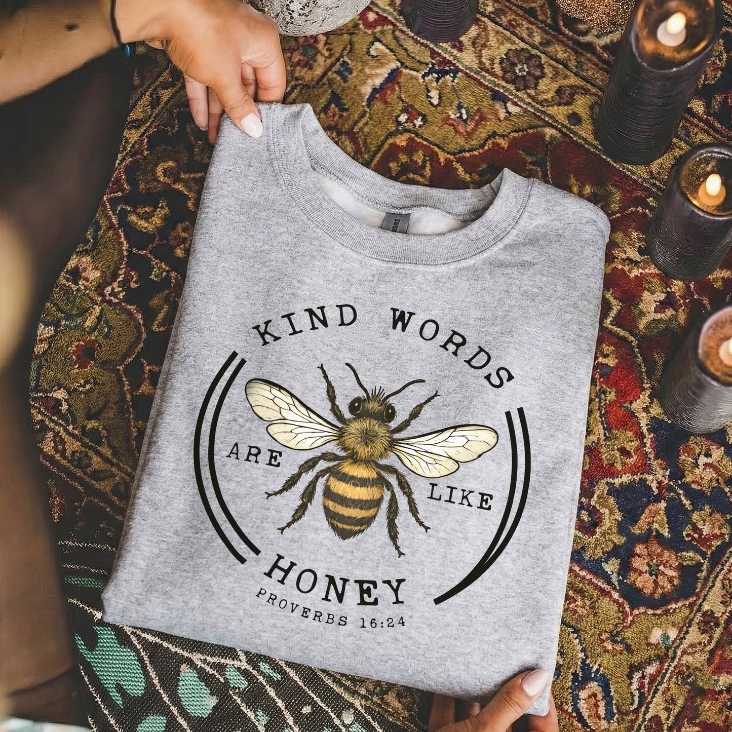 Christian Bee Circle Graphic – Wild Animals – Unisex Tshirt / Hoodie / Sweatshirt