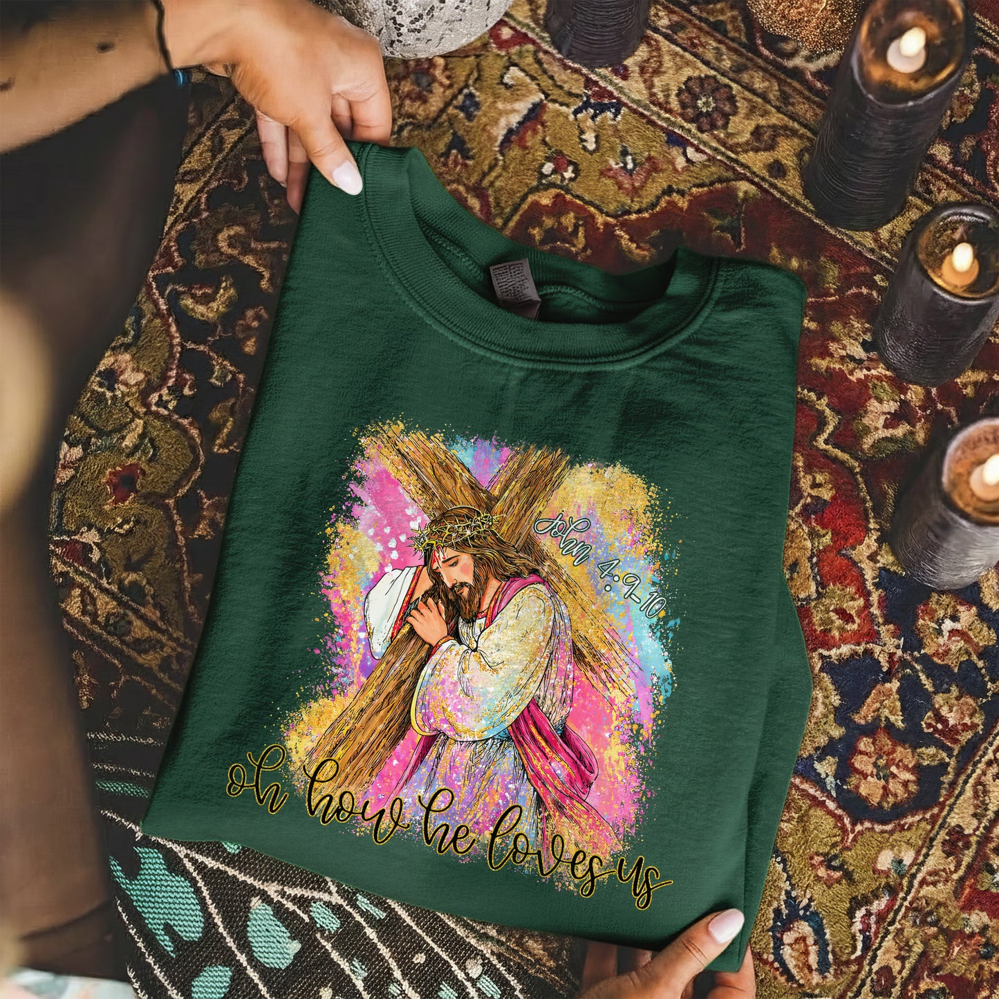 Oh How He Loves Us – He is Risen – Unisex Tshirt / Hoodie / Sweatshirt