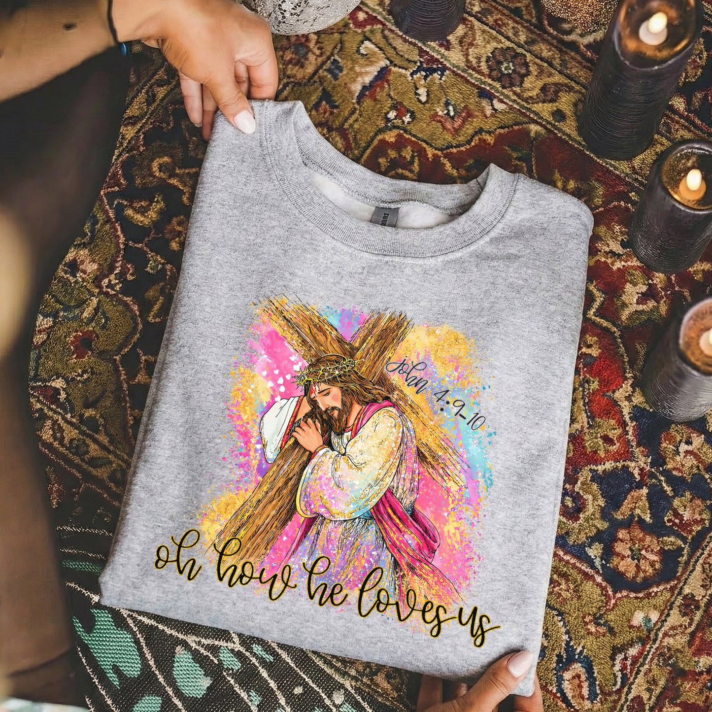 Oh How He Loves Us – He is Risen – Unisex Tshirt / Hoodie / Sweatshirt