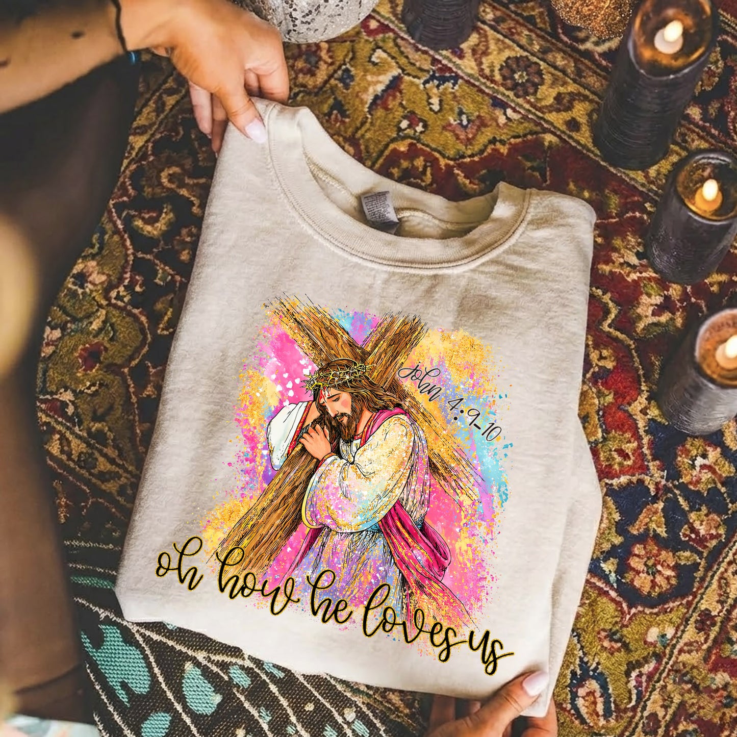 Oh How He Loves Us – He is Risen – Unisex Tshirt / Hoodie / Sweatshirt