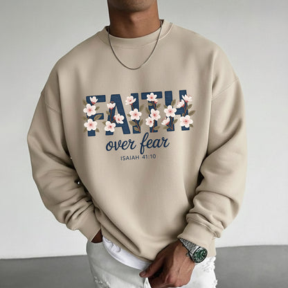 Faith Over Fear Floral Block Letters – Faith Floral – Unisex Tshirt / Hoodie / Sweatshirt
