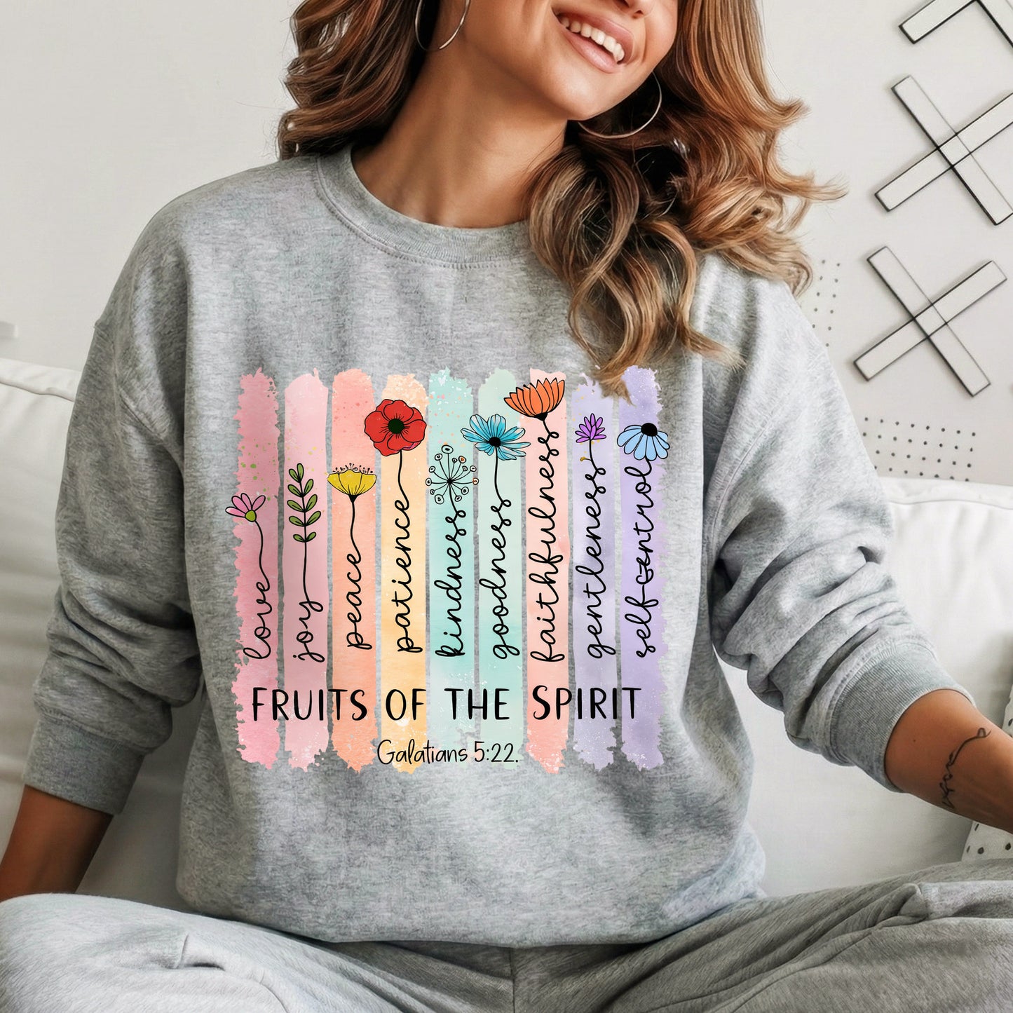 Fruits Of The Spirit Galatians 5:22 Floral – Faith Floral – Unisex Tshirt / Hoodie / Sweatshirt