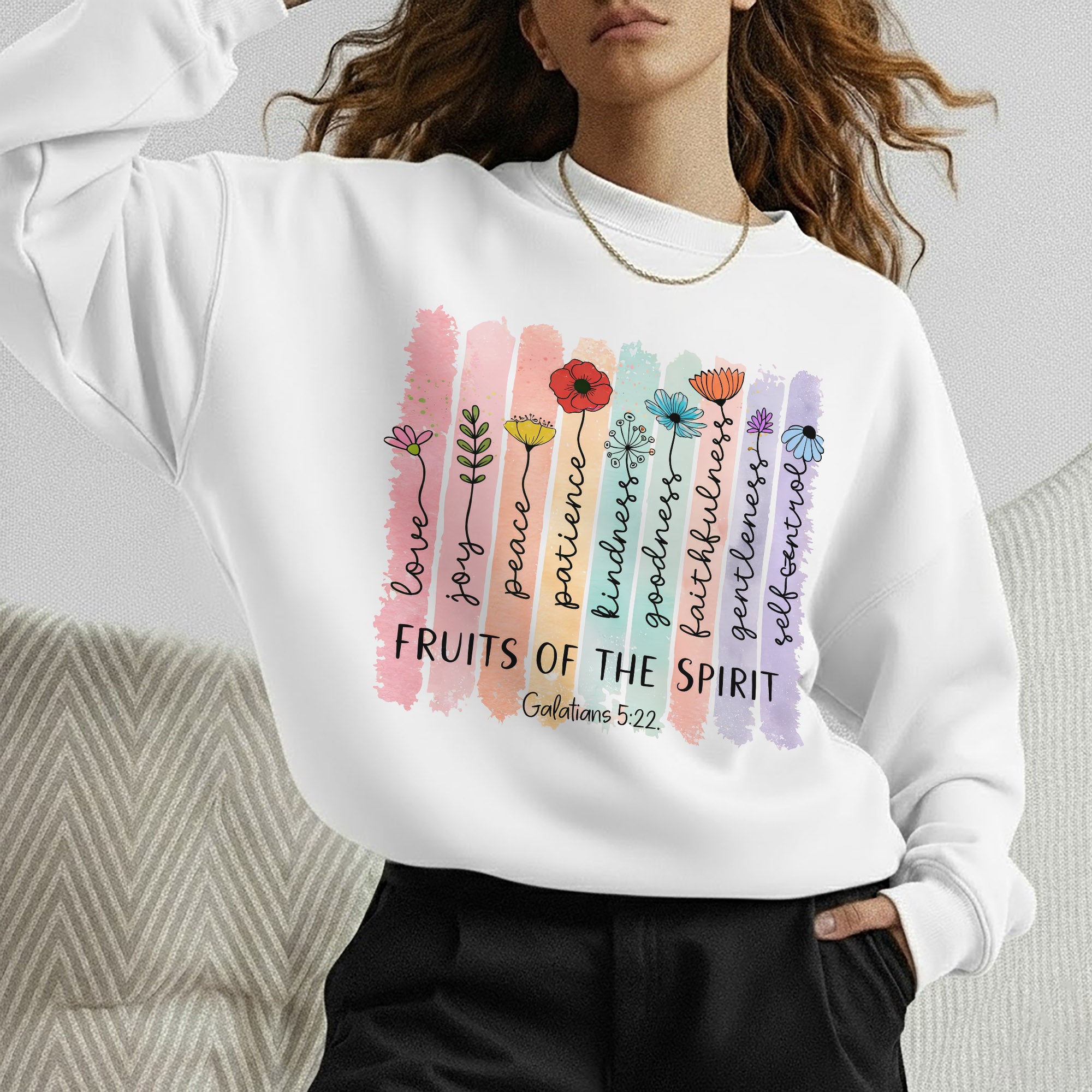 Fruits Of The Spirit Galatians 5:22 Floral – Faith Floral – Unisex Tshirt / Hoodie / Sweatshirt
