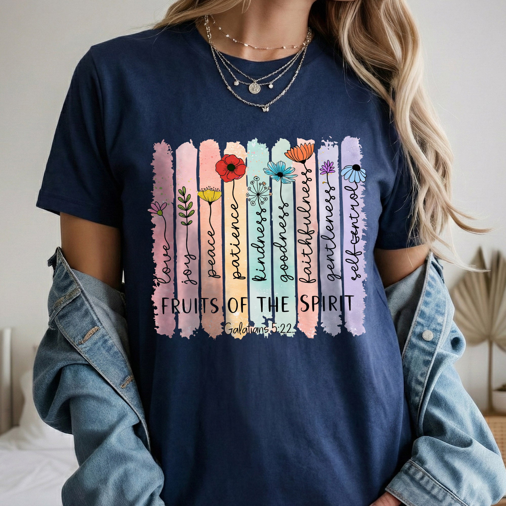 Fruits Of The Spirit Galatians 5:22 Floral – Faith Floral – Unisex Tshirt / Hoodie / Sweatshirt