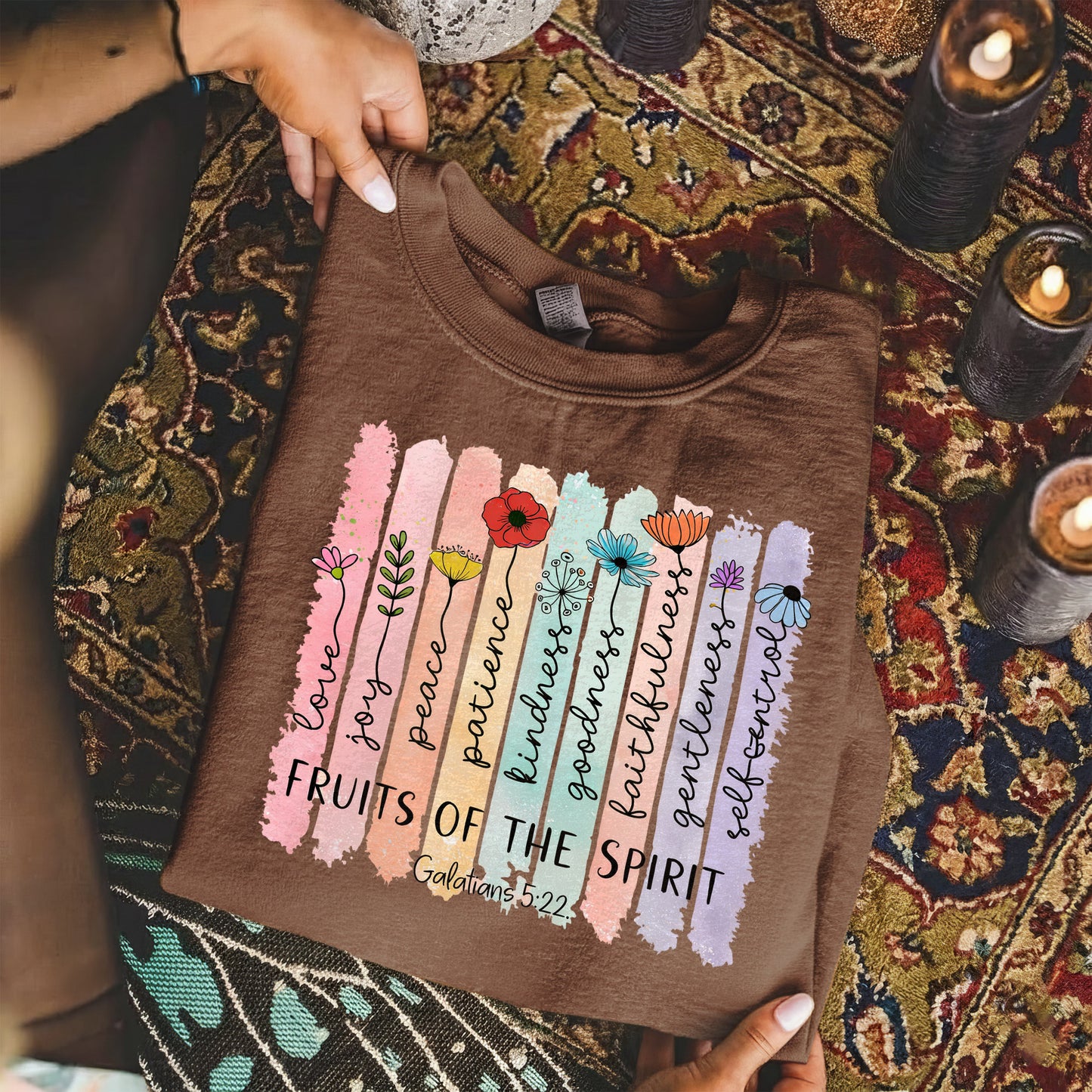 Fruits Of The Spirit Galatians 5:22 Floral – Faith Floral – Unisex Tshirt / Hoodie / Sweatshirt