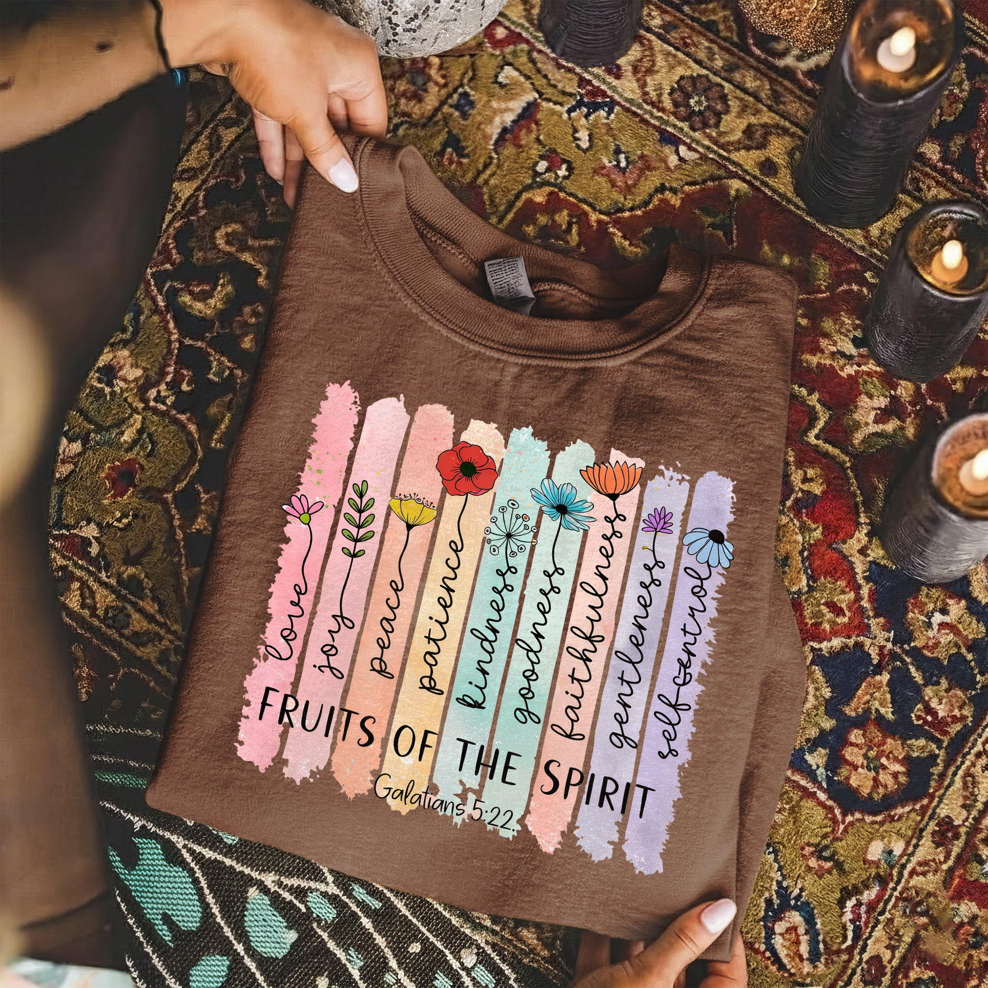 Fruits Of The Spirit Galatians 5:22 Floral – Faith Floral – Unisex Tshirt / Hoodie / Sweatshirt