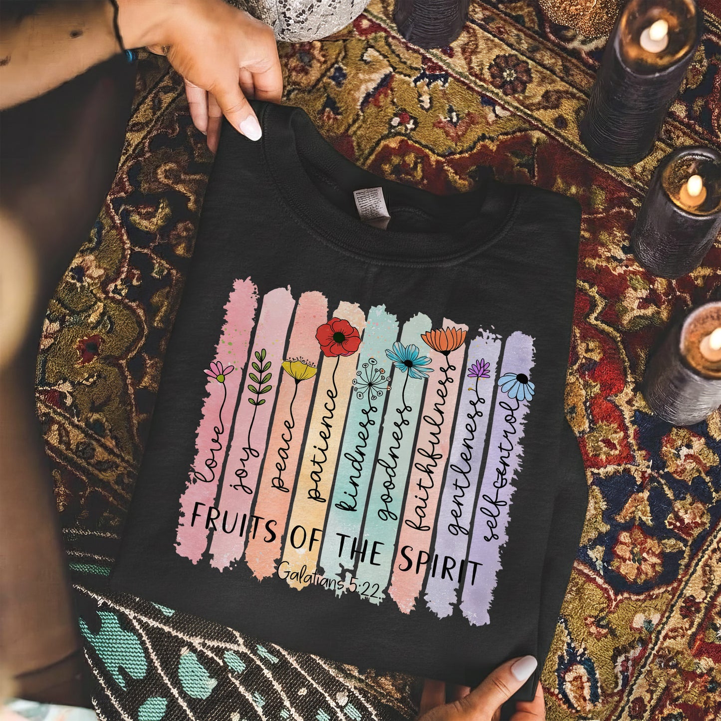 Fruits Of The Spirit Galatians 5:22 Floral – Faith Floral – Unisex Tshirt / Hoodie / Sweatshirt