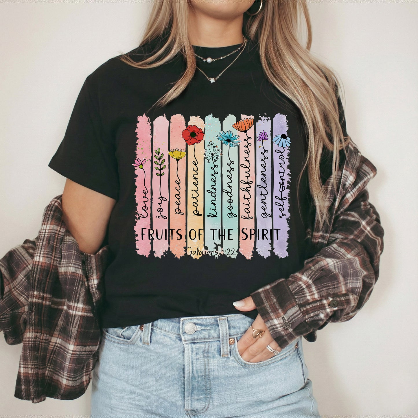 Fruits Of The Spirit Galatians 5:22 Floral – Faith Floral – Unisex Tshirt / Hoodie / Sweatshirt