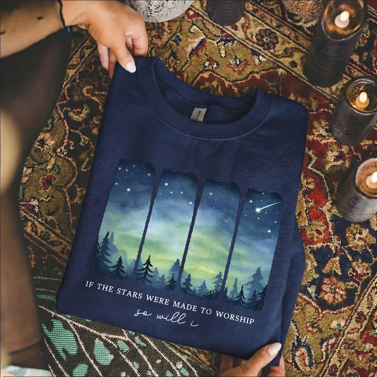 If The Stars Were Made To Worship So Will I – He is Risen – Unisex Tshirt / Hoodie / Sweatshirt