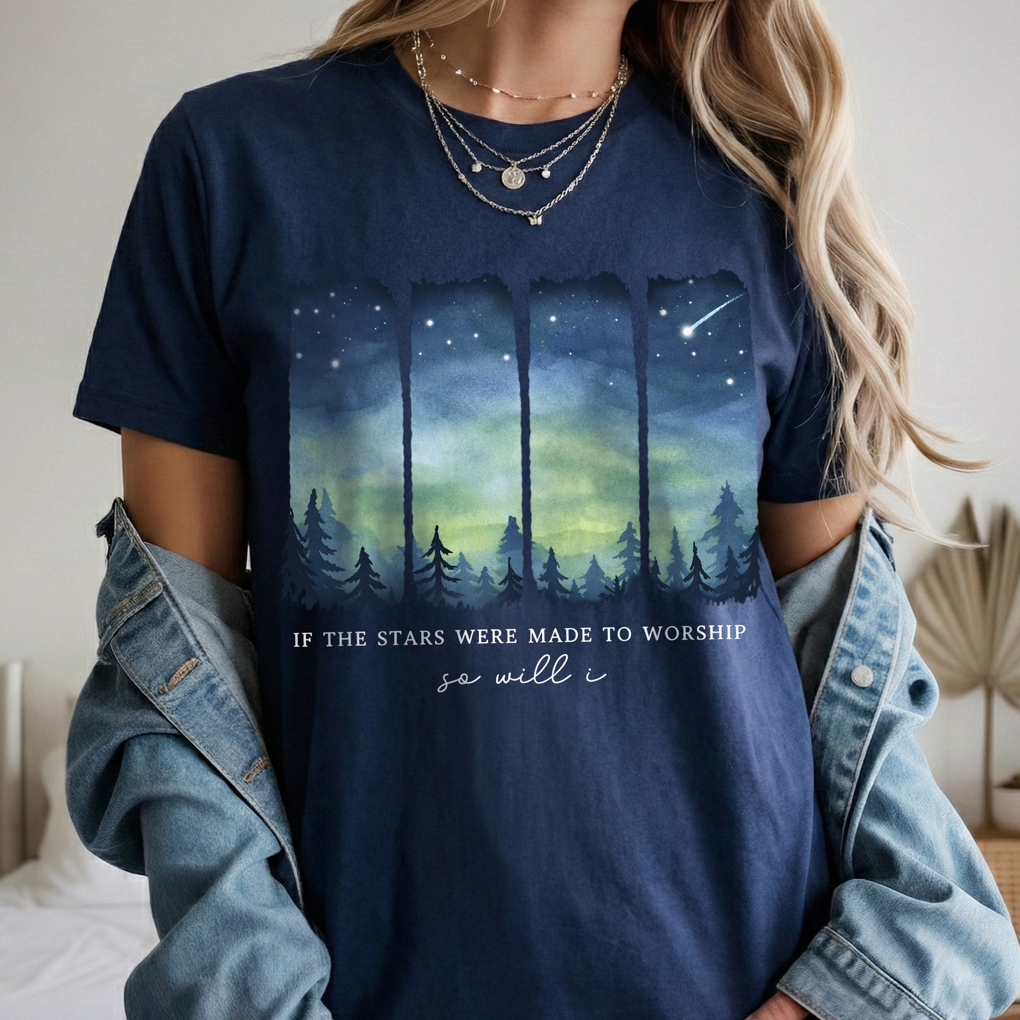 If The Stars Were Made To Worship So Will I – He is Risen – Unisex Tshirt / Hoodie / Sweatshirt