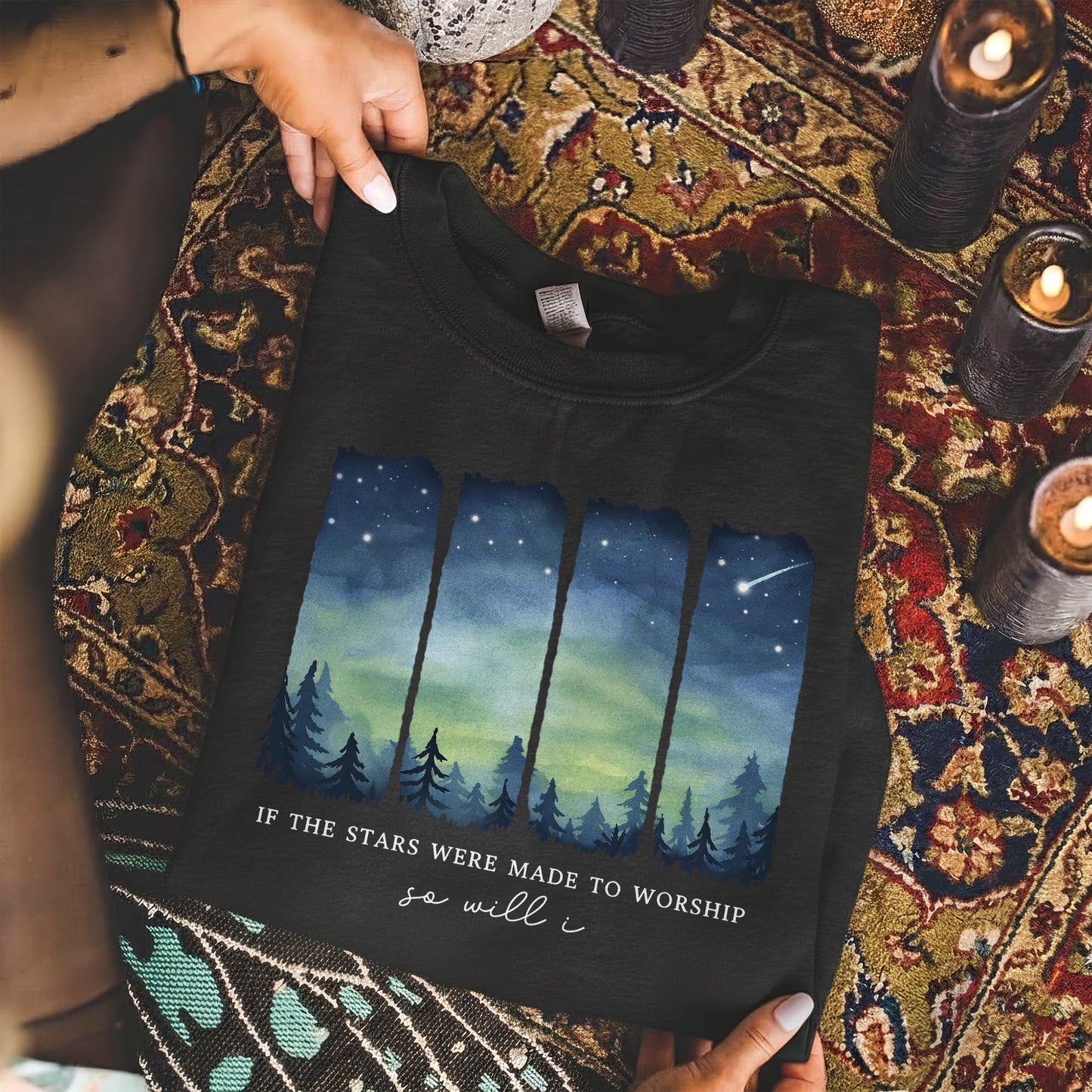 If The Stars Were Made To Worship So Will I – He is Risen – Unisex Tshirt / Hoodie / Sweatshirt