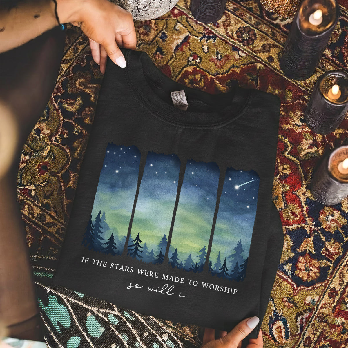 If The Stars Were Made To Worship So Will I – He is Risen – Unisex Tshirt / Hoodie / Sweatshirt