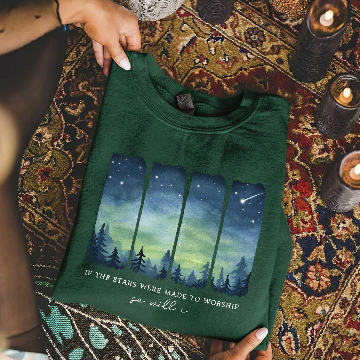 If The Stars Were Made To Worship So Will I – He is Risen – Unisex Tshirt / Hoodie / Sweatshirt