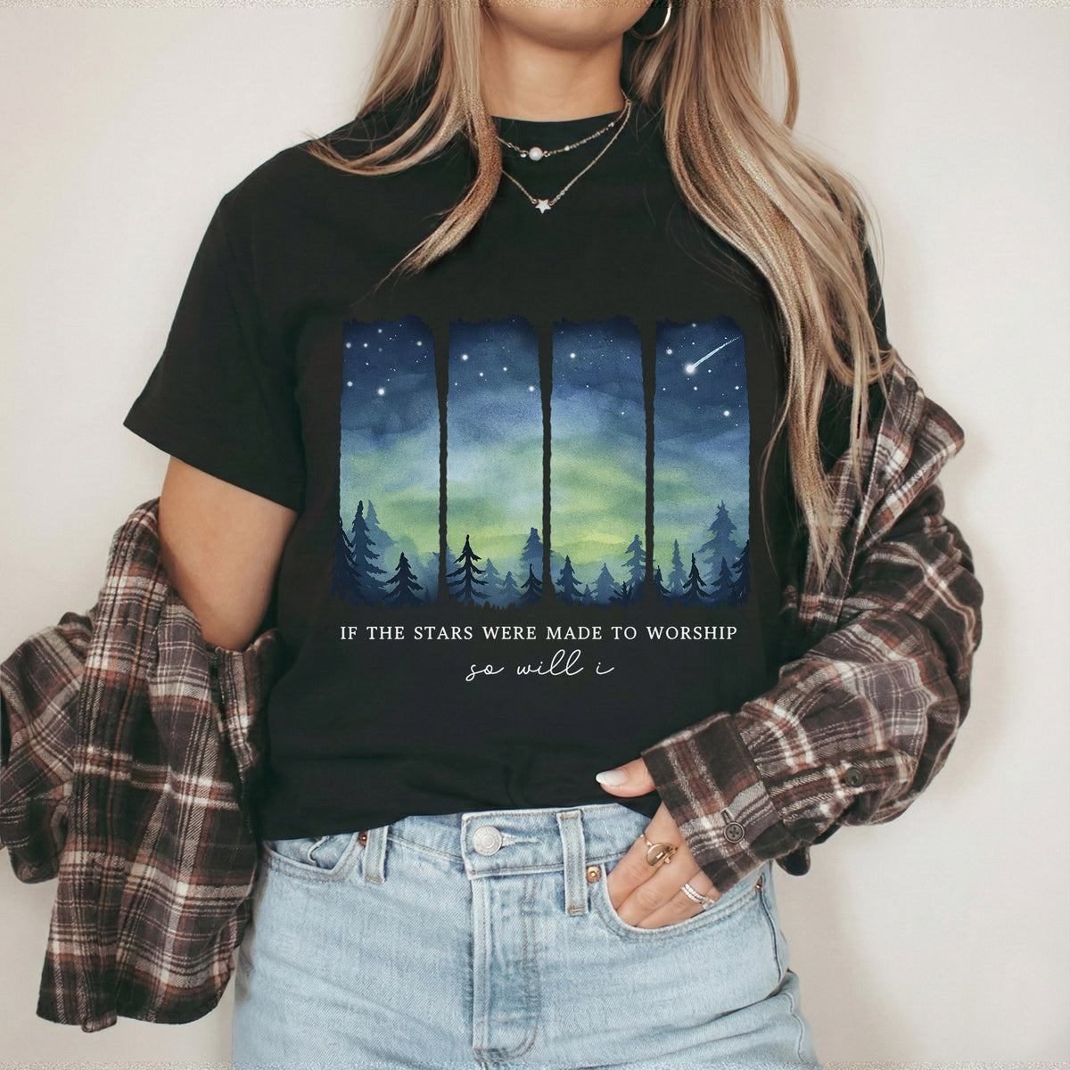 If The Stars Were Made To Worship So Will I – He is Risen – Unisex Tshirt / Hoodie / Sweatshirt