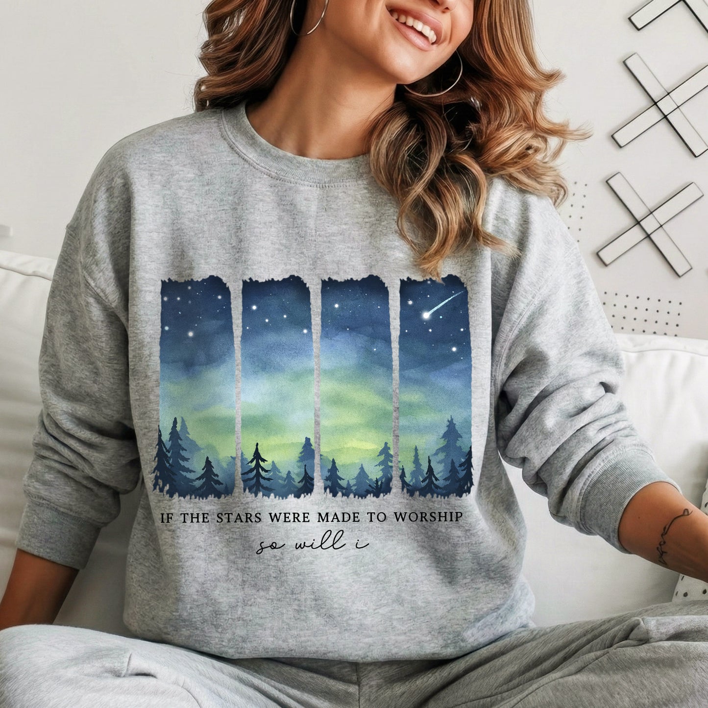 If The Stars Were Made To Worship So Will I – He is Risen – Unisex Tshirt / Hoodie / Sweatshirt