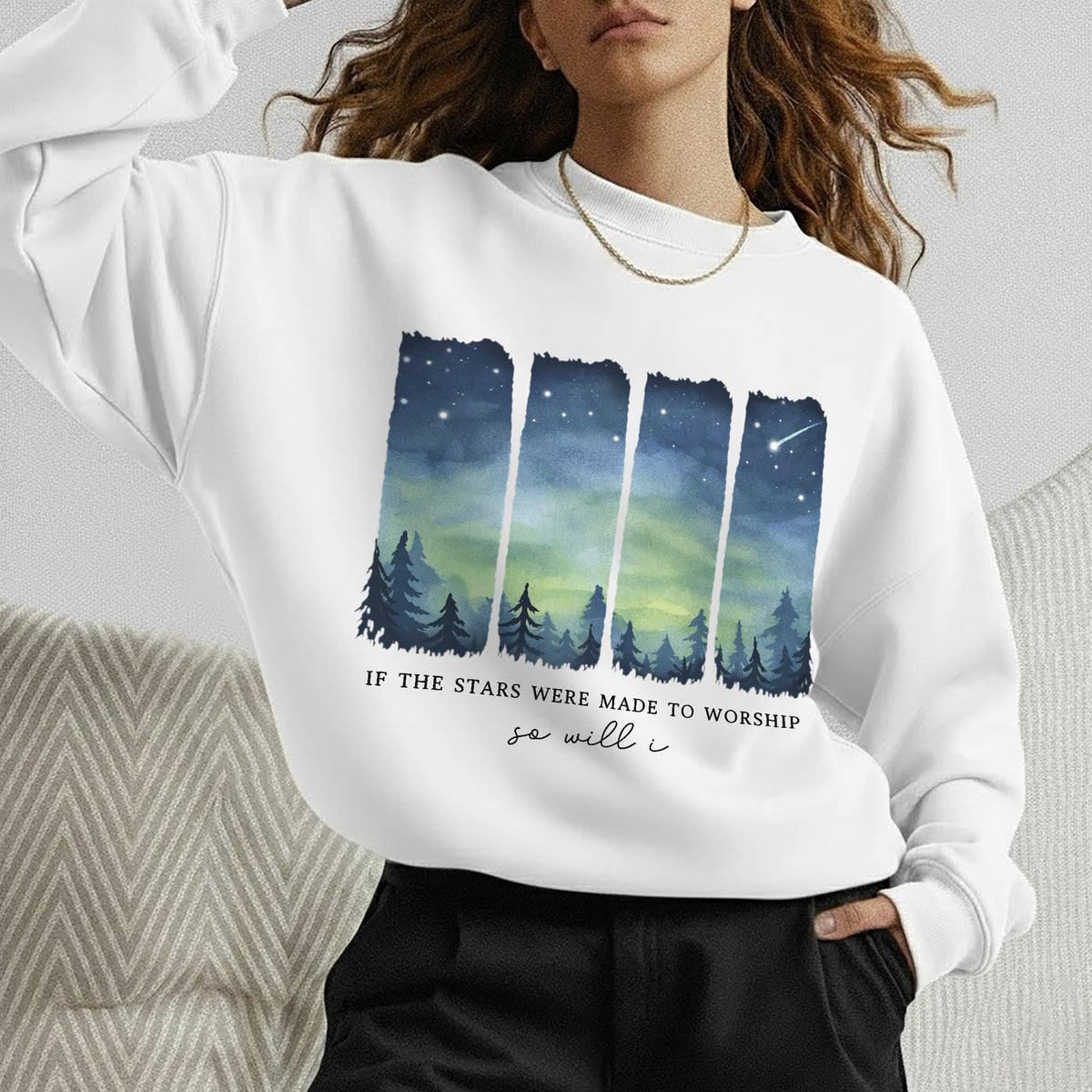 If The Stars Were Made To Worship So Will I – He is Risen – Unisex Tshirt / Hoodie / Sweatshirt