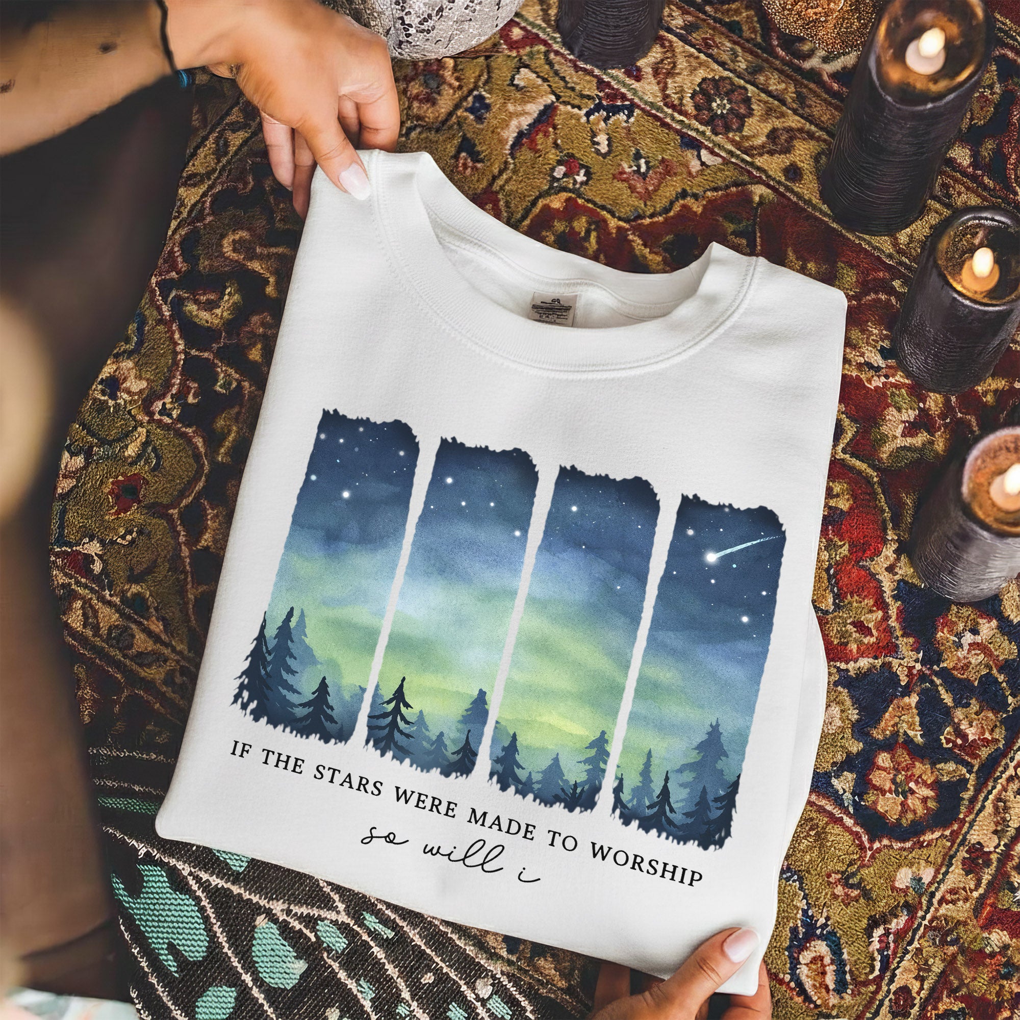 If The Stars Were Made To Worship So Will I – He is Risen – Unisex Tshirt / Hoodie / Sweatshirt