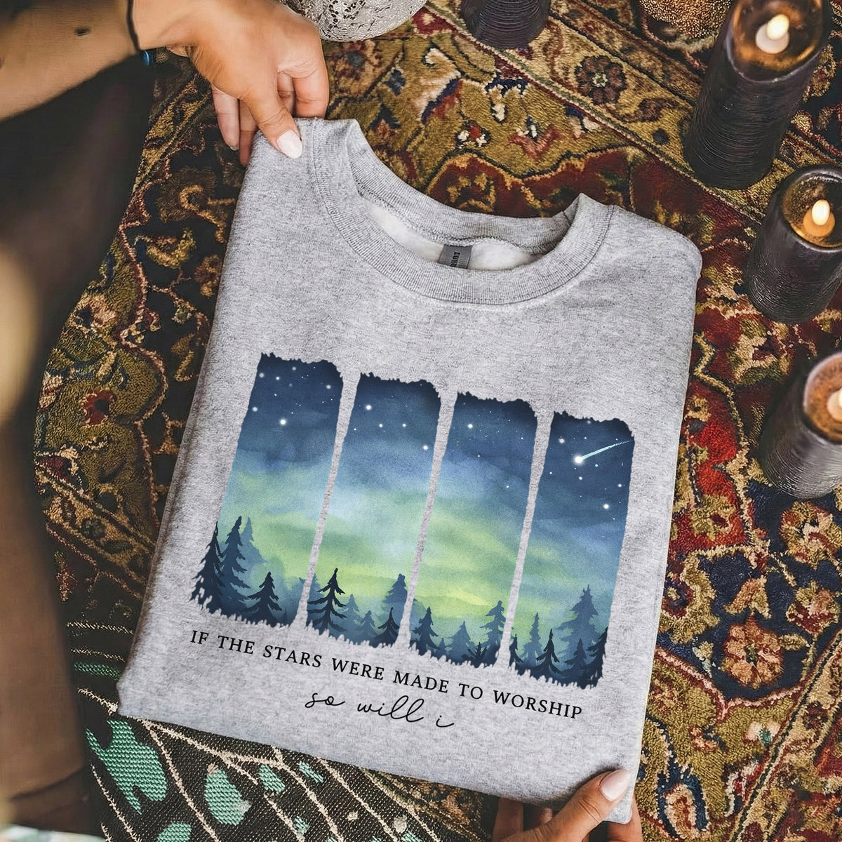 If The Stars Were Made To Worship So Will I – He is Risen – Unisex Tshirt / Hoodie / Sweatshirt