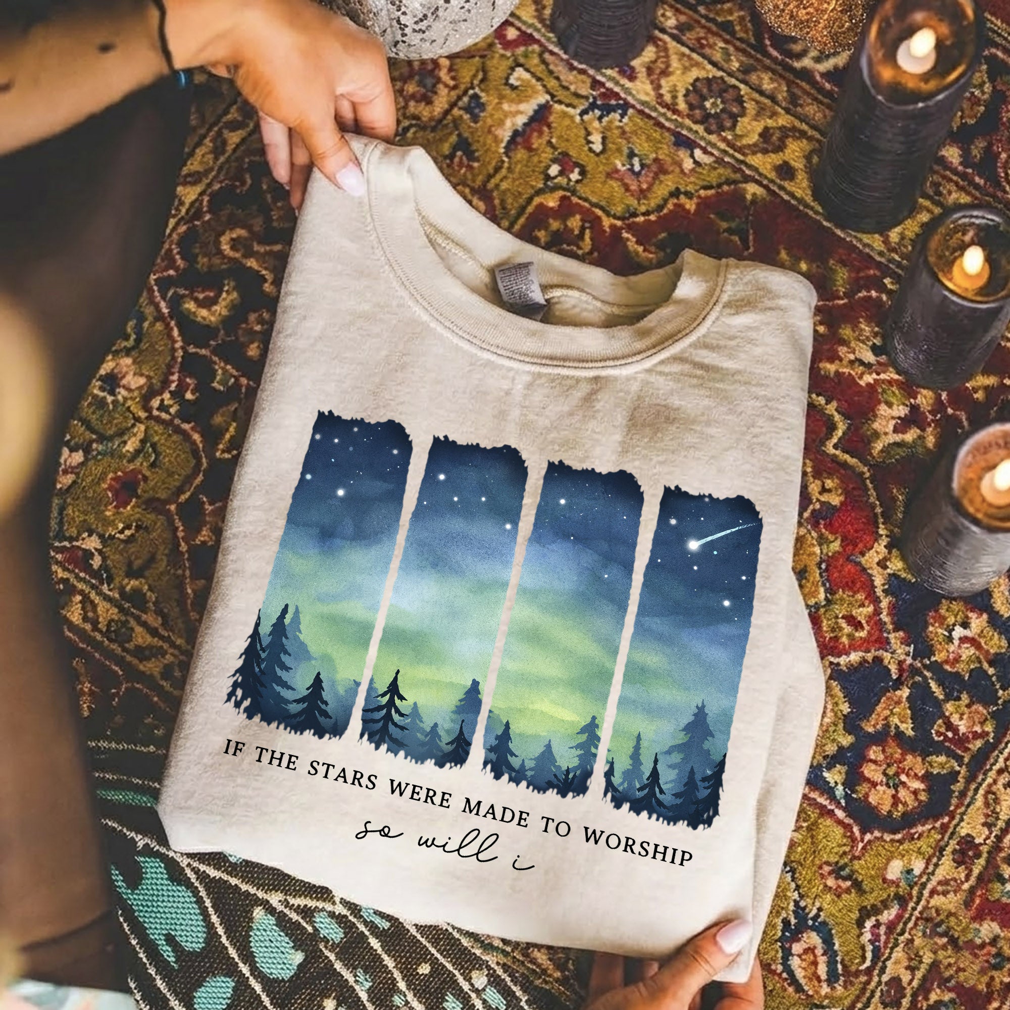 If The Stars Were Made To Worship So Will I – He is Risen – Unisex Tshirt / Hoodie / Sweatshirt