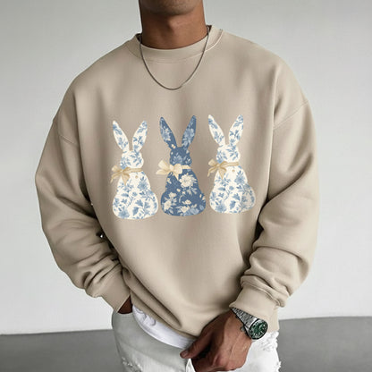 Blue Floral Easter Bunnies – He is Risen – Unisex Tshirt / Hoodie / Sweatshirt