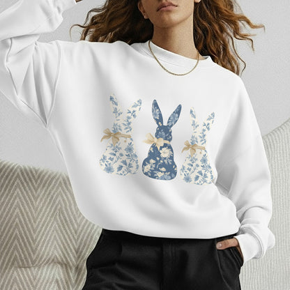 Blue Floral Easter Bunnies – He is Risen – Unisex Tshirt / Hoodie / Sweatshirt