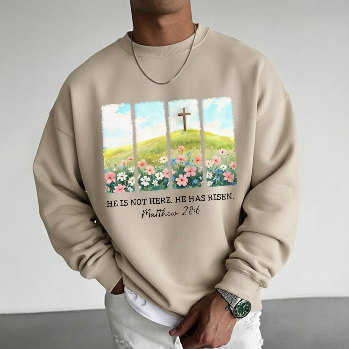 He Is Not Here Matthew 28:6 – He is Risen – Unisex Tshirt / Hoodie / Sweatshirt