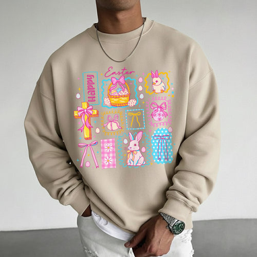 Happy Easter Retro Patchwork Grid – He is Risen – Unisex Tshirt / Hoodie / Sweatshirt