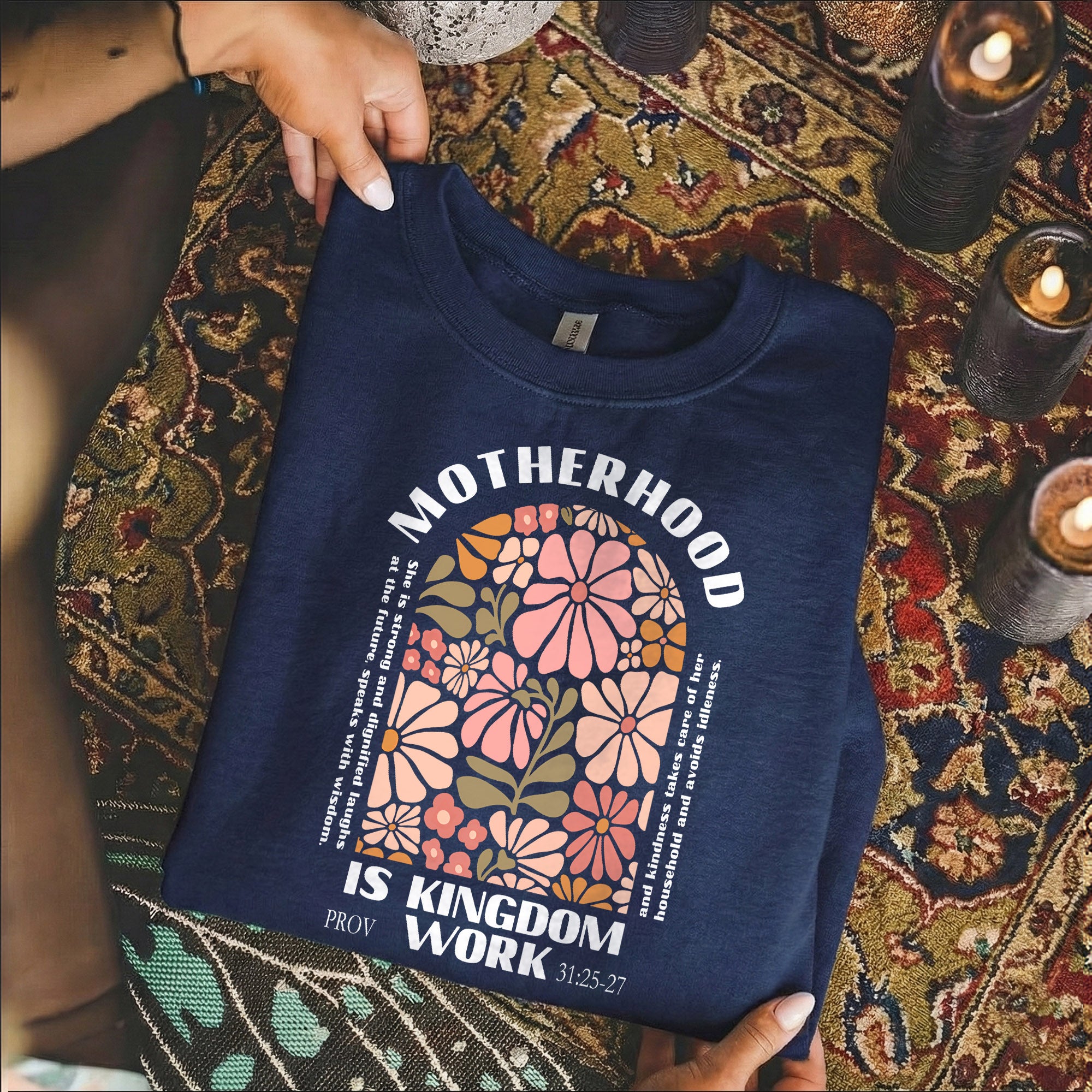 Floral Motherhood Kingdom Work – She is Bless – Unisex Tshirt / Hoodie / Sweatshirt