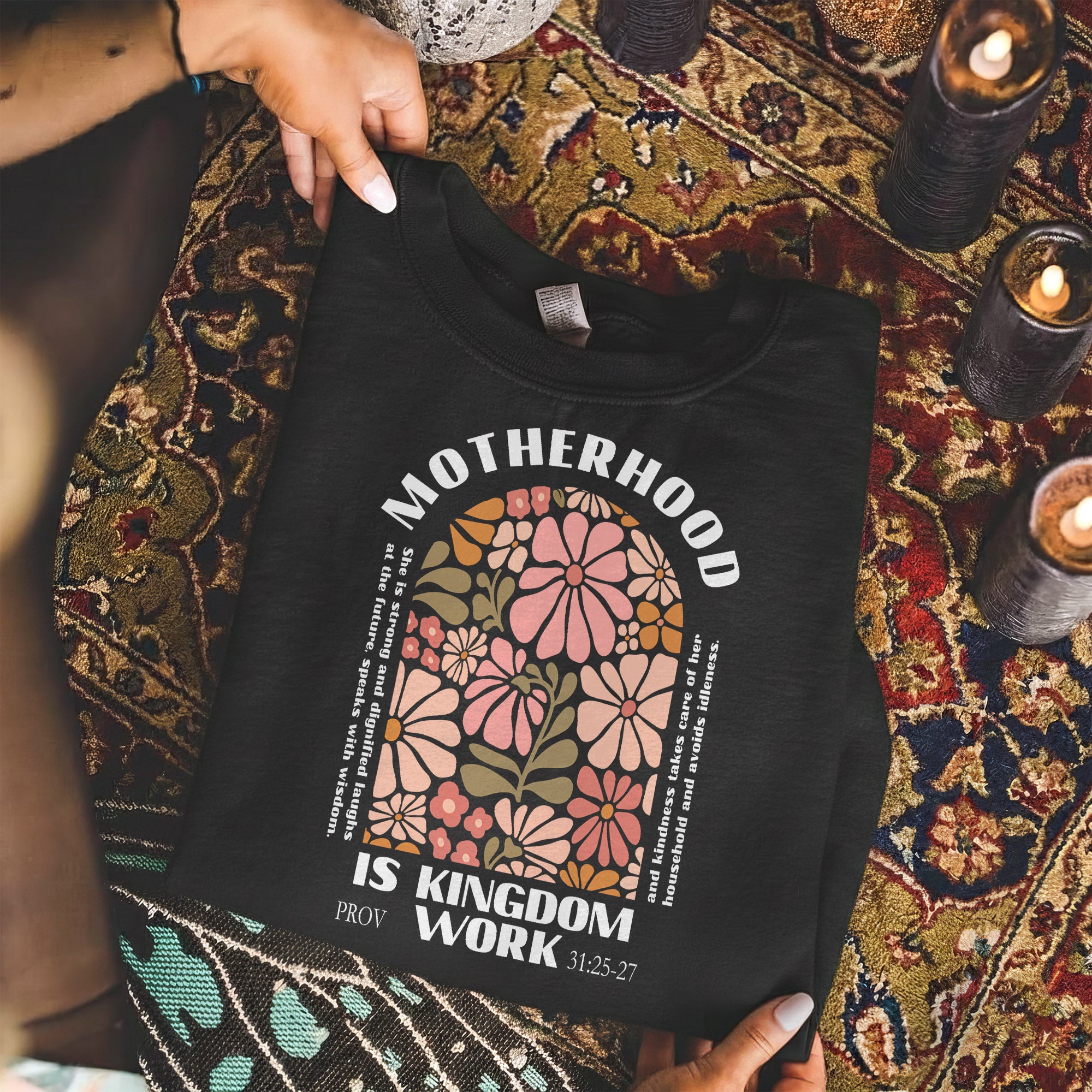 Floral Motherhood Kingdom Work – She is Bless – Unisex Tshirt / Hoodie / Sweatshirt