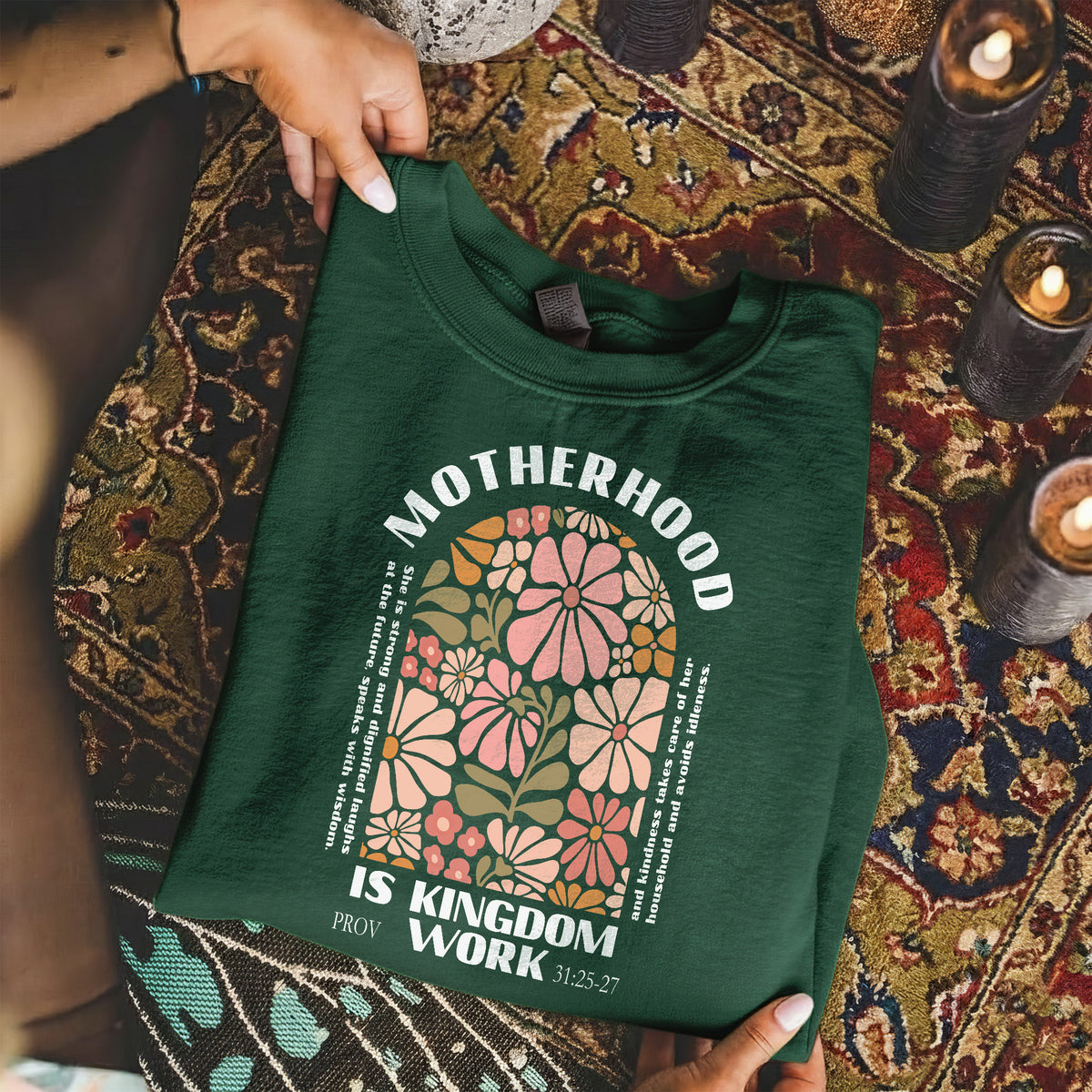 Floral Motherhood Kingdom Work – She is Bless – Unisex Tshirt / Hoodie / Sweatshirt