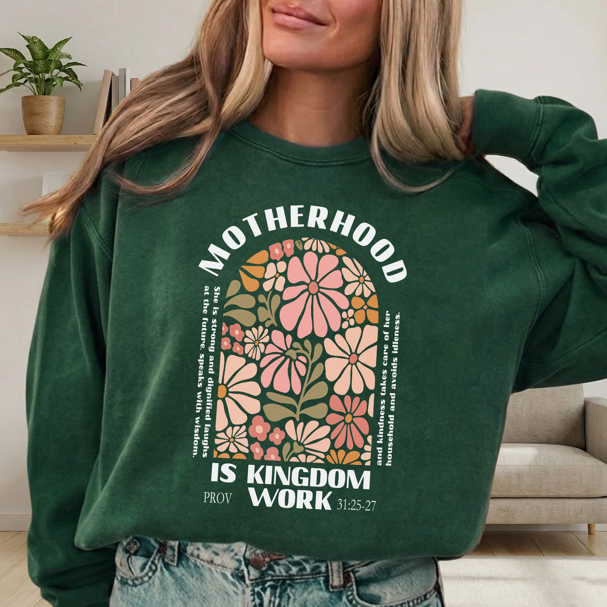 Floral Motherhood Kingdom Work – She is Bless – Unisex Tshirt / Hoodie / Sweatshirt
