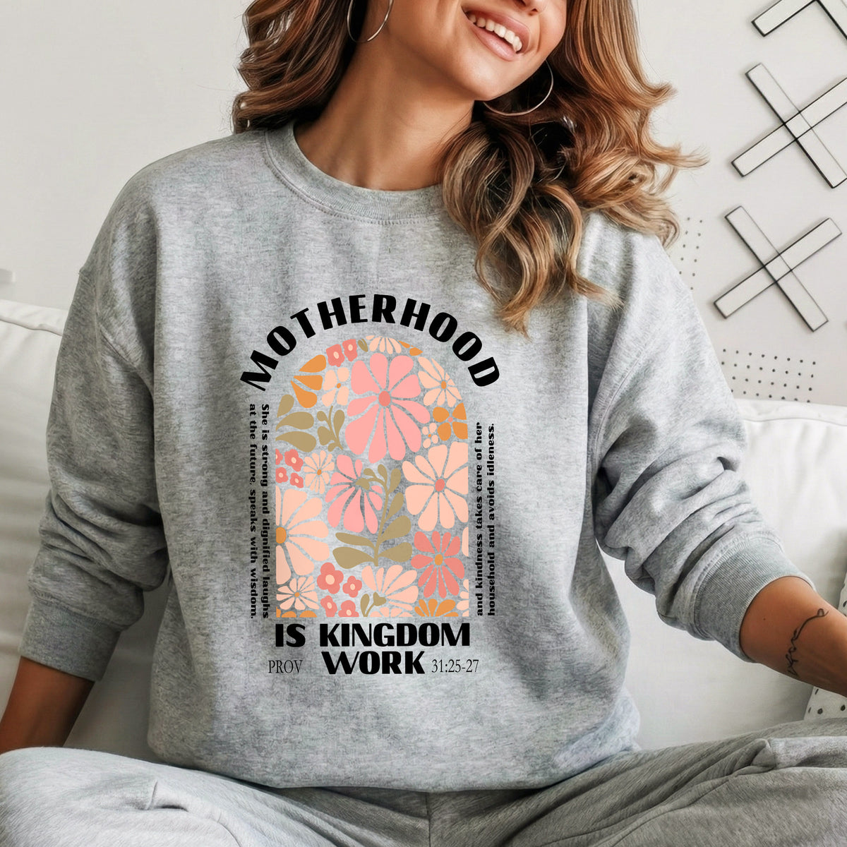 Floral Motherhood Kingdom Work – She is Bless – Unisex Tshirt / Hoodie / Sweatshirt