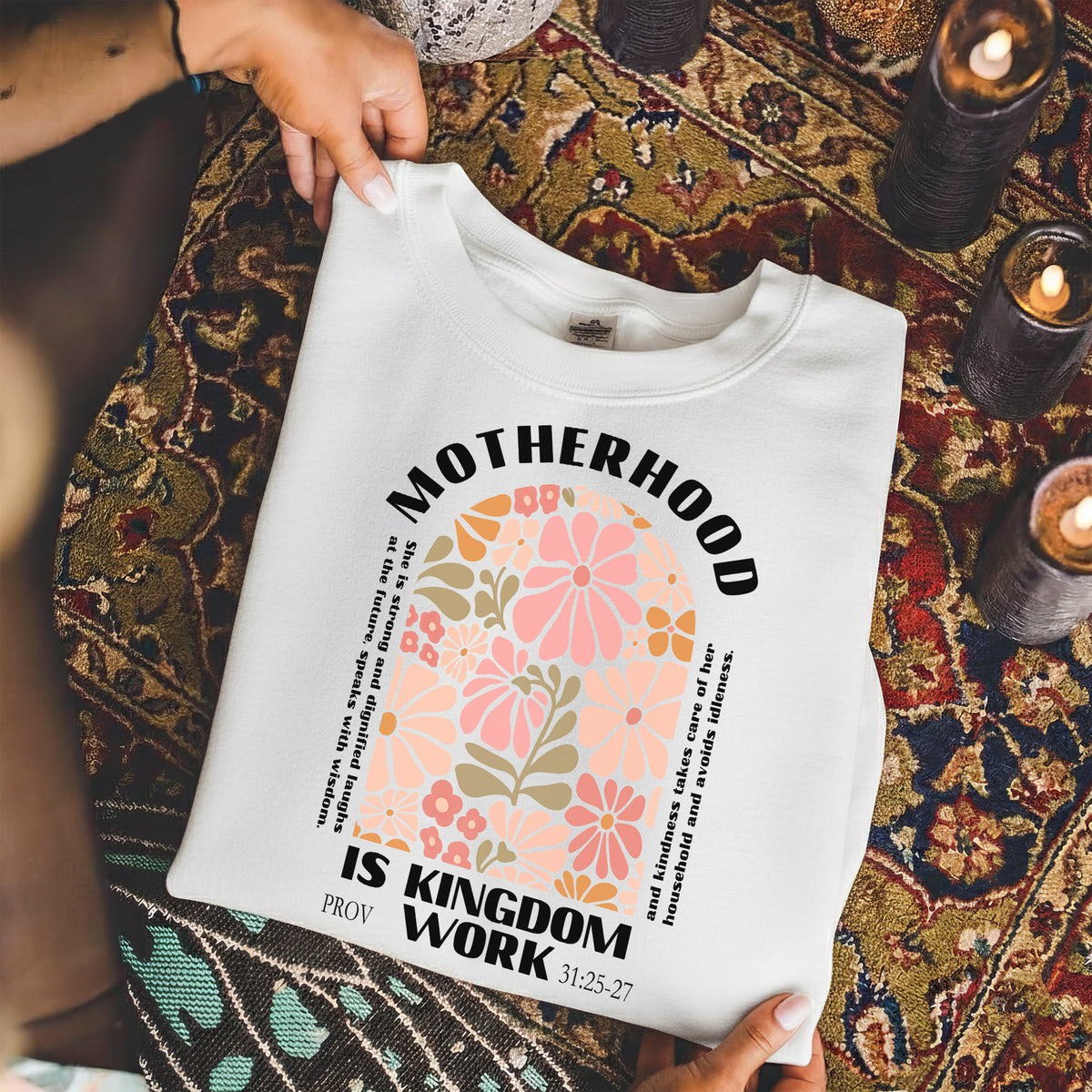 Floral Motherhood Kingdom Work – She is Bless – Unisex Tshirt / Hoodie / Sweatshirt