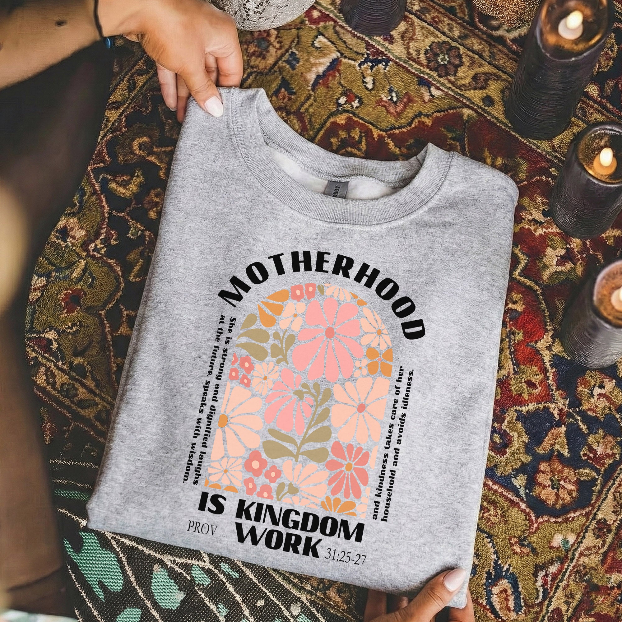 Floral Motherhood Kingdom Work – She is Bless – Unisex Tshirt / Hoodie / Sweatshirt