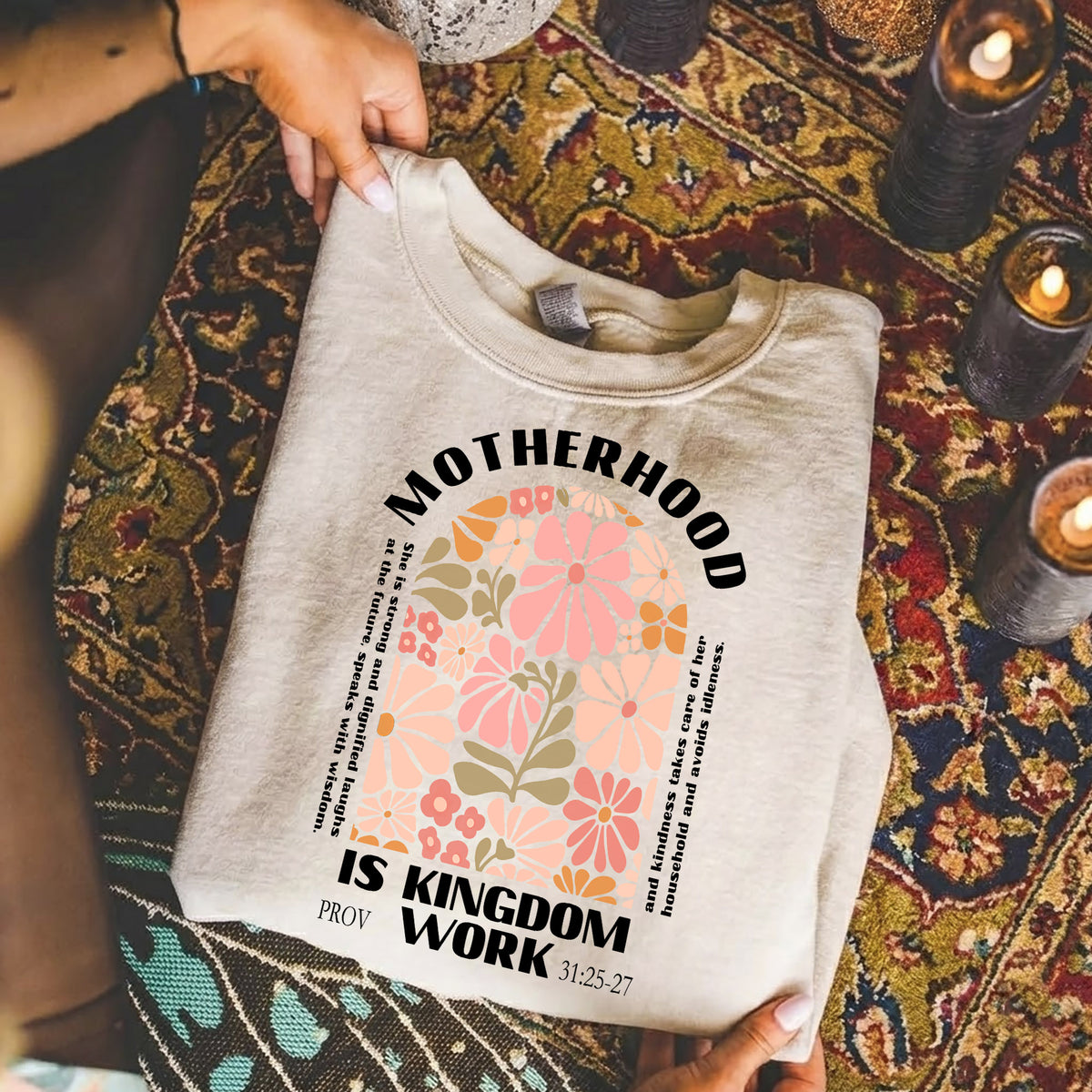 Floral Motherhood Kingdom Work – She is Bless – Unisex Tshirt / Hoodie / Sweatshirt